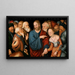 Il Cristo e la donna adultera - Lucas Cranach il Giovane — quadro incorniciato alla parete