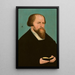 Ritratto di Caspar Cruciger - Lucas Cranach il Giovane — quadro incorniciato alla parete