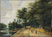Paesaggio con una strada attraverso un bosco di faggi - Lucas van Uden — vista dell’opera