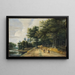 Paesaggio con una strada attraverso un bosco di faggi - Lucas van Uden — quadro incorniciato alla parete