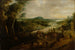Paesaggio fluviale con contadini in viaggio verso il mercato - Lucas van Uden — vista dell’opera