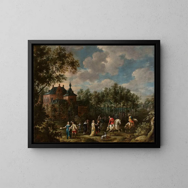 Scène dans un parc - Lucas van Uden — quadro incorniciato alla parete