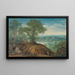 Un vasto paesaggio con soldati saccheggiatori - Lucas van Valckenborch — quadro incorniciato alla parete