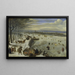 Vista di Anversa con il Fiume Schelda Ghiacciato - Lucas van Valckenborch — quadro incorniciato alla parete