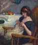 Fille qui coud - Lucien Abrams — vista dell’opera