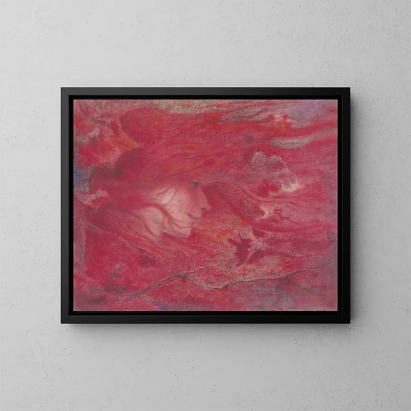 La tempesta - Lucien Lévy-Dhurmer — quadro incorniciato alla parete