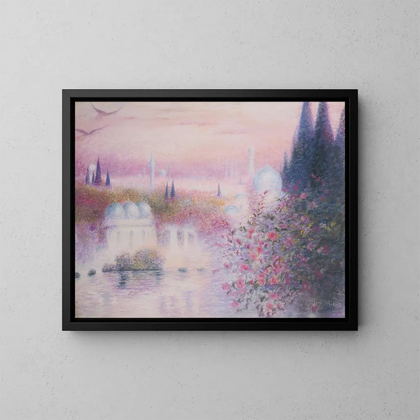 Le rose di Ispahan - Lucien Lévy-Dhurmer — quadro incorniciato alla parete