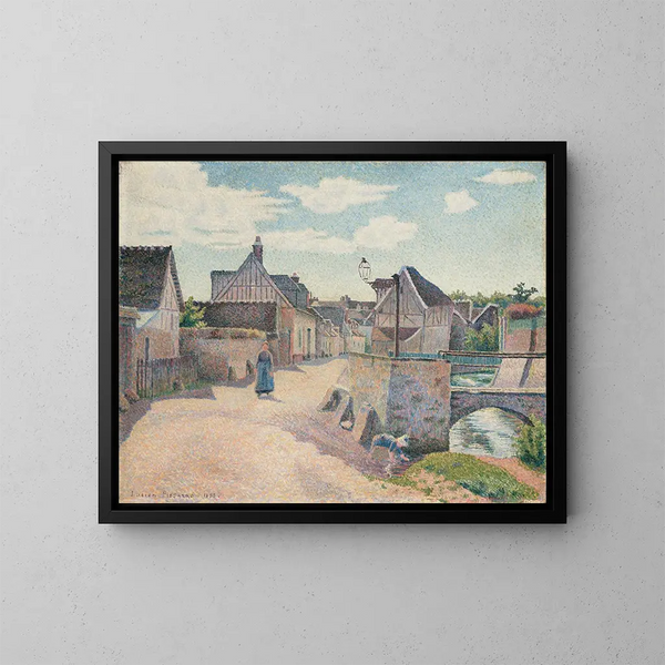 Gouvernes près de Lagny - Lucien Pissarro — quadro incorniciato alla parete