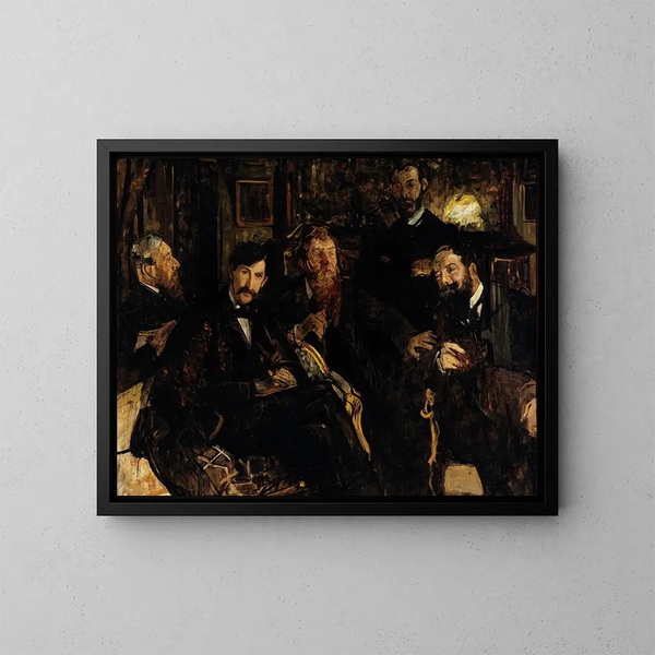 Gli amici - Lucien Simon — quadro incorniciato alla parete