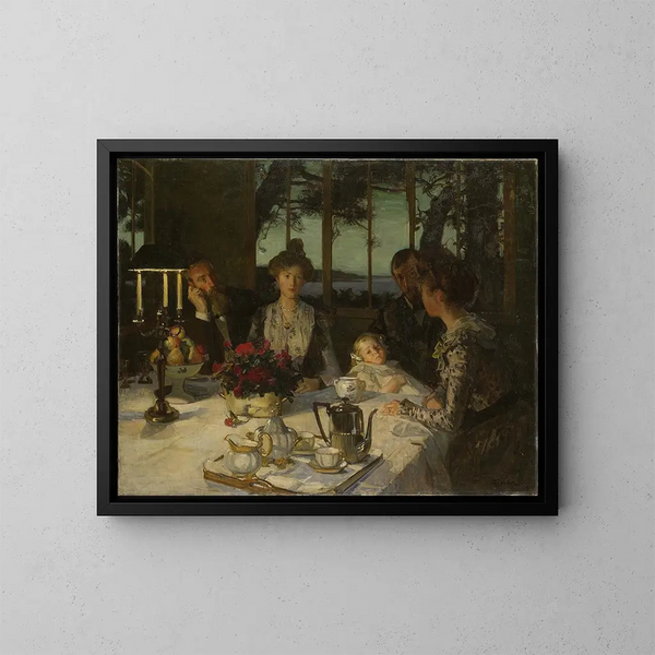 Parler au crépuscule - Lucien Simon — quadro incorniciato alla parete