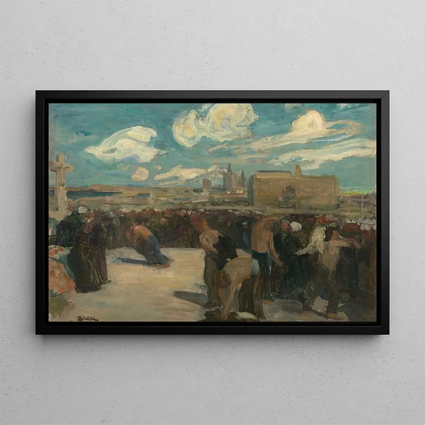 Lucien Simon - Worstelaars in Bretagne Frankrijk.webp