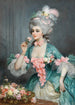 Une élégante dame avec des roses - Lucius Rossi — vista dell’opera