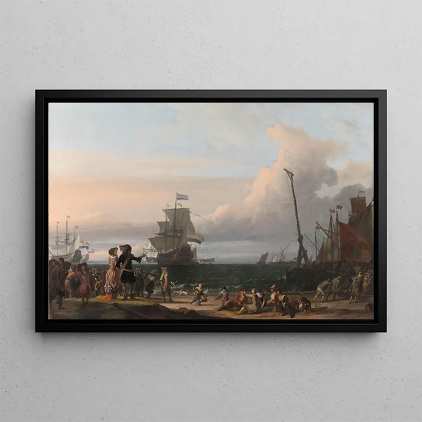 Ludolf Backhuysen - Dutch Ships in the Roads of Texel in the middle the Gouden Leeuw the Flagship of Cornelis Tromp.webp