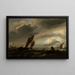 Mare leggermente agitato con navi - Ludolf Bakhuizen — quadro incorniciato alla parete