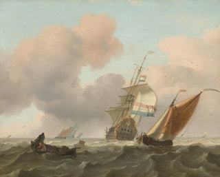 Mer agitée con navi - Ludolf Bakhuizen — vista dell’opera