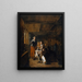 Cacciatori in una locanda - Ludolf de Jongh — quadro incorniciato alla parete