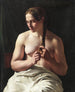 Una donna che arruffa i capelli - Ludvig August Smith — vista dell’opera
