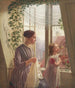 Interno con madre e figlia alla finestra - Ludvig August Smith — vista dell’opera