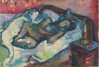 Ludvig Karsten - Naken pike i sengen.webp