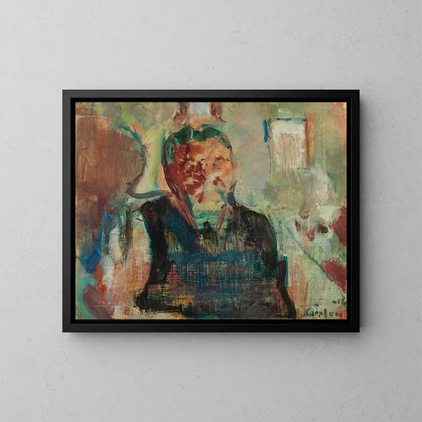 Ritratto di un pescatore - Ludvig Karsten — quadro incorniciato alla parete