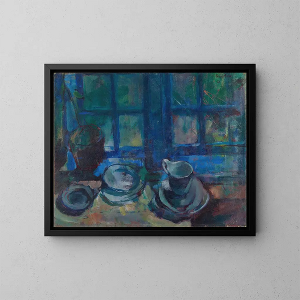 La cucina blu - Ludvig Karsten — quadro incorniciato alla parete