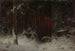 Paesaggio boscoso sotto la neve - Ludvig Munthe — vista dell’opera