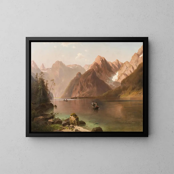 Lago alpino - Ludvík Bartók — quadro incorniciato alla parete