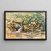 Studio di torrent e arbusti - Ludwig Correggio — quadro incorniciato alla parete