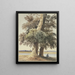 Due alberi sul fiume - Ludwig Daniel Philipp Schmidt — quadro incorniciato alla parete