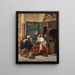 I giocatori di scacchi - Ludwig Deutsch — quadro incorniciato alla parete