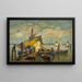 Arrivo della barca da pesca - Ludwig Dill — quadro incorniciato alla parete