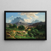 Un paesaggio con un lago di montagna - Ludwig Halauska — quadro incorniciato alla parete