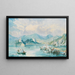 Vista dell'isola di Bled sul lago di Bled in Slovenia - Ludwig Halauska — quadro incorniciato alla parete