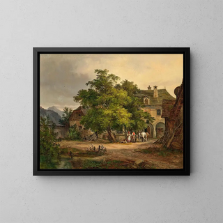 Ludwig Halauska - An Encounter by the Fountain.webp