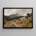 Vista di Mittenwald sulla catena montuosa del Karwendel - Ludwig Halauska — quadro incorniciato alla parete