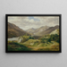 Valle con montagne - Ludwig Halauska — quadro incorniciato alla parete