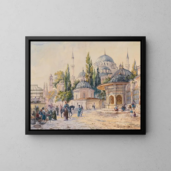 La mosquée Sehzade à Laleli, Istanbul - Ludwig Hans Fischer — quadro incorniciato alla parete