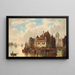 Città sul fiume - Ludwig Hermann — quadro incorniciato alla parete