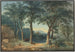 Bordo di lago boscoso con una villa all'italiana - Ludwig Hess — vista dell’opera
