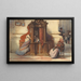 Interno di chiesa con donne al confessionale - Ludwig Johann Passini — quadro incorniciato alla parete