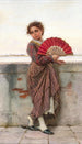 Jeune Vénitienne avec un éventail - Ludwig Johann Passini — vista dell’opera