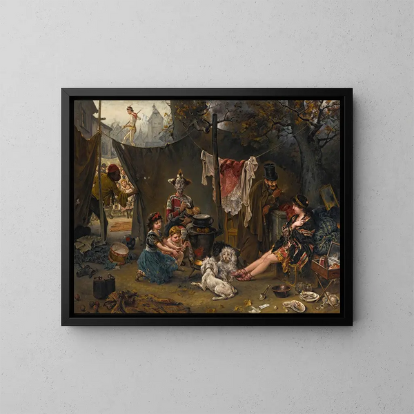 Dietro le quinte - Ludwig Knaus — quadro incorniciato alla parete