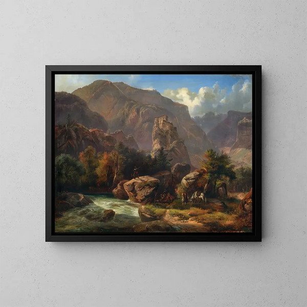 Château de Salurn en Sud-Tyrol - Ludwig Neelmeyer — quadro incorniciato alla parete