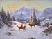Cervo con un gregge in inverno - Ludwig Sckell — vista dell’opera