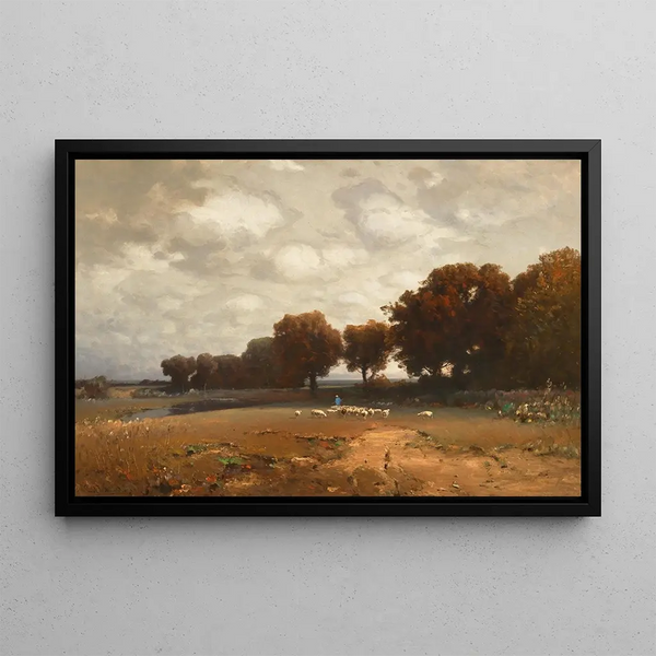 Ludwig Willroider - A Vast Landscape with Sheep.webp