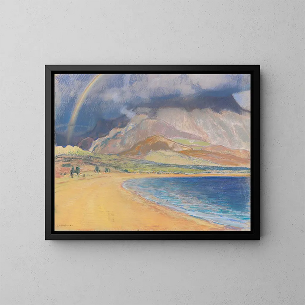 Baia di Messene - Ludwig von Hofmann — quadro incorniciato alla parete