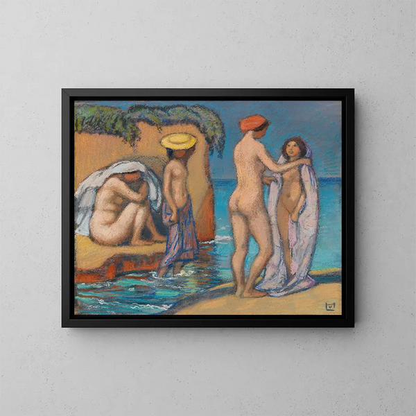 Giornata estiva - Ludwig von Hofmann — quadro incorniciato alla parete