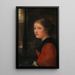 Giovane ragazza alla finestra - Ludwig von Löfftz — quadro incorniciato alla parete