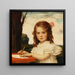 Ritratto di una giovane ragazza che disegna - Ludwig von Zumbusch — quadro incorniciato alla parete