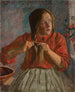 Fille faisant une tresse - Ludwik Misky — vista dell’opera